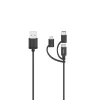 Hama 00200617 USB-Kabel USB 2.0 0,75 m USB A USB C/Micro USB A/Lightning Schwarz