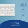 R-Go Tools Ergonomische Tastatur R-Go Compact Break, kompakte Tastatur mit Pausensoftware, QWERTY (UK), Bluetooth, weiß