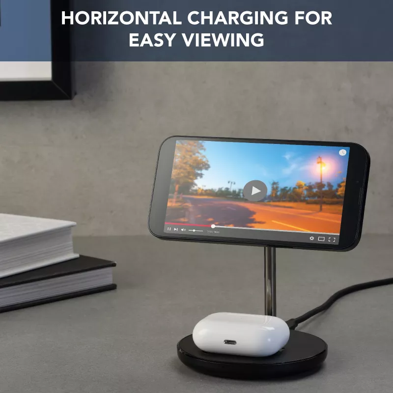 Cellularline Mag Duo Wireless Charger 2-in-1 kabellose Ladestation für Apple-Geräte