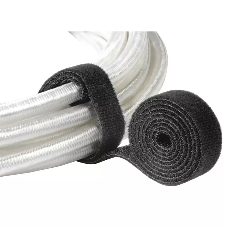 Hama 00221007 Kabelbinder Klett-Kabelbinder Nylon Schwarz 1 Stk.