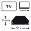 Hama 00220986 Kabel-Organizer Universal Kabelkanal Silber 1 Stück