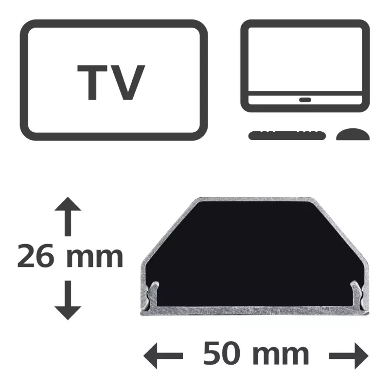 Hama 00220986 Kabel-Organizer Universal Kabelkanal Silber 1 Stück