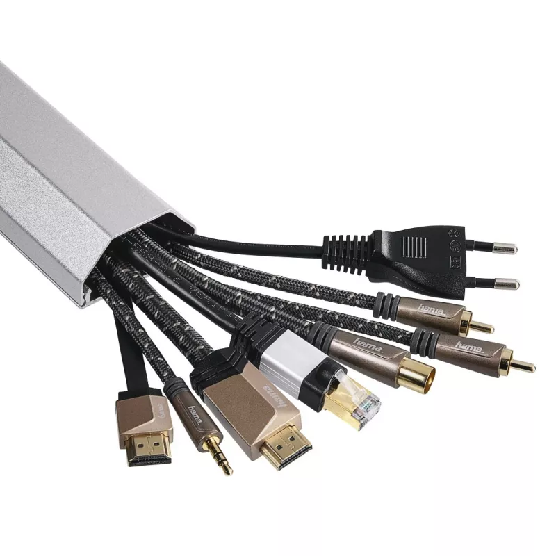 Hama 00220986 Kabel-Organizer Universal Kabelkanal Silber 1 Stück