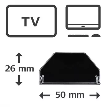 Hama 00220987 Kabelorganizer Universal Kabelkanal Schwarz 1 Stück