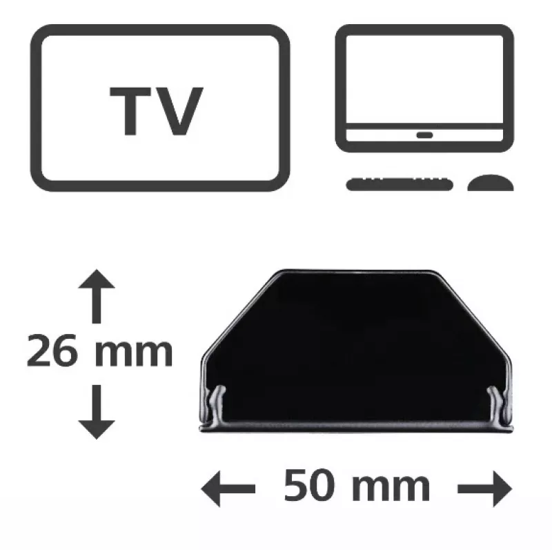 Hama 00220987 Kabelorganizer Universal Kabelkanal Schwarz 1 Stück