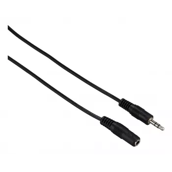 Audiokabel Hama 00182071 5 m 3,5 mm Klinkenstecker auf -buchse Schwarz
