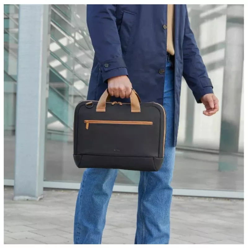 Hama Ultra Lightweight 35,8 cm (14,1 Zoll) Toploader-Tasche Beige, Schwarz