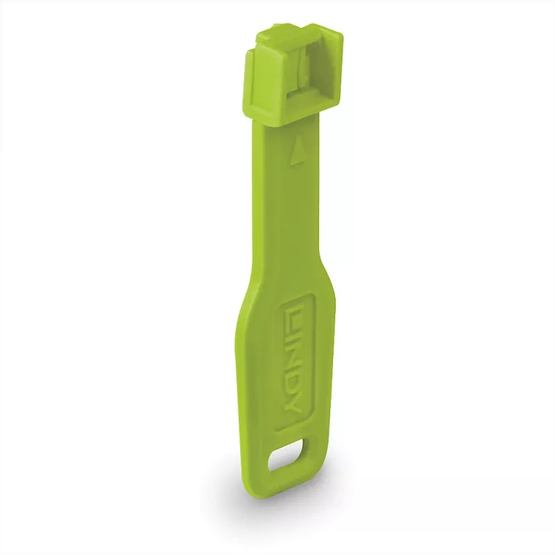 Lindy RJ45-Portblocker Grün, 10x + 1 Schlüssel, Portblocker + Schlüssel, RJ-45, Grün, Acrylnitril-Butadien-Styrol (ABS), 10 Stück, Polybeutel