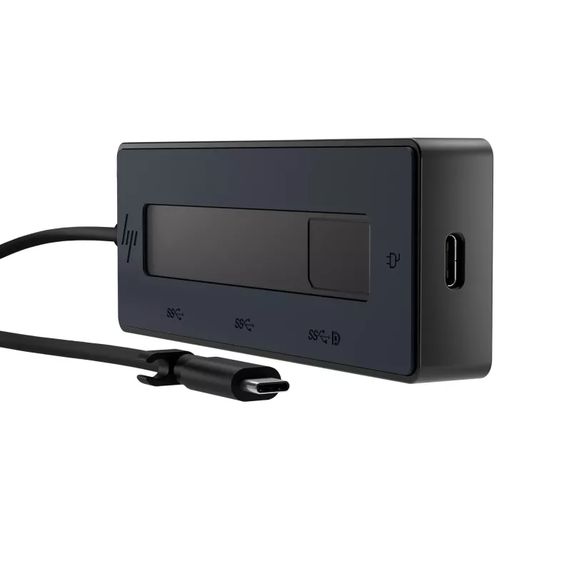 HP 4K USB-C Multiport Hub, USB Type-C, USB Type-C, 10000 Mbit/s, 3840 x 2160, Schwarz, 65 W