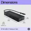 HP 4K USB-C Multiport Hub, USB Type-C, USB Type-C, 10000 Mbit/s, 3840 x 2160, Schwarz, 65 W