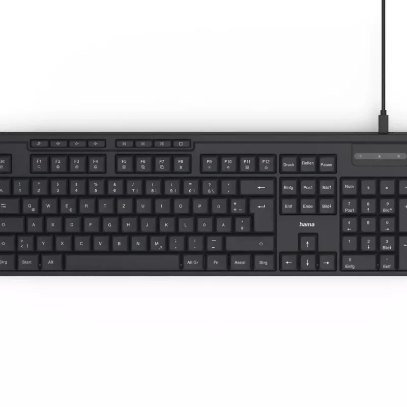 Hama CK-200 Tastatur Home/Office USB QWERTZ Deutsch Schwarz