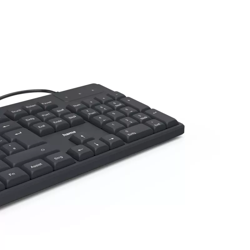 Hama CK-200 Tastatur Home/Office USB QWERTZ Deutsch Schwarz