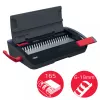 GBC CombBind® CB12 manuelle Bindemaschine, Kammbindegerät, manuell, 165 Blatt, Schwarz, Rot