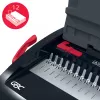 GBC CombBind® CB12 manuelle Bindemaschine, Kammbindegerät, manuell, 165 Blatt, Schwarz, Rot
