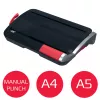 GBC CombBind® CB12 manuelle Bindemaschine, Kammbindegerät, manuell, 165 Blatt, Schwarz, Rot