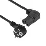 ACT Netzkabel CEE 7/7 Stecker (gewinkelt) - C15 (gewinkelt rechts) IEC60320 schwarz 1,5 m