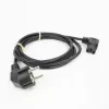 ACT Netzkabel CEE 7/7 Stecker (gewinkelt) - C15 (gewinkelt rechts) IEC60320 schwarz 1,5 m