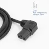 ACT Netzkabel CEE 7/7 Stecker (gewinkelt) - C15 (gewinkelt rechts) IEC60320 schwarz 1,5 m