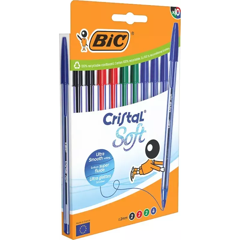 Stick-Kugelschreiber BIC 516359 sortierte Farben 10 Stück