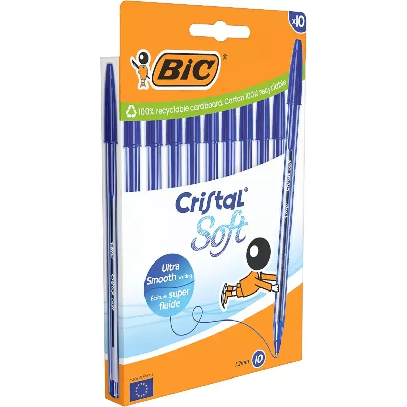 Stick-Kugelschreiber BIC 516357 Blau Transparent 10 Stück