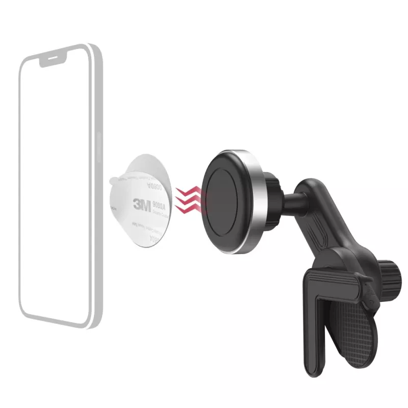 Hama 00201988 Halterung Aktive Halterung Mobiltelefon/Smartphone Schwarz, Silber