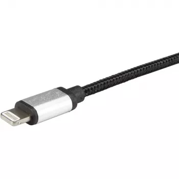 Lightning-Kabel Renkforce RF-4683966 3m Schwarz Silber