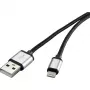 Lightning-Kabel Renkforce RF-4683966 3m Schwarz Silber