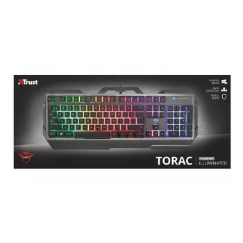 Gaming-Tastatur Trust GXT 856 Torac USB QWERTZ Deutsch Schwarz RGB LED