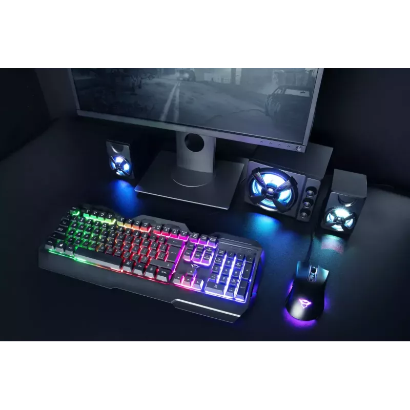Gaming-Tastatur Trust GXT 856 Torac USB QWERTZ Deutsch Schwarz RGB LED
