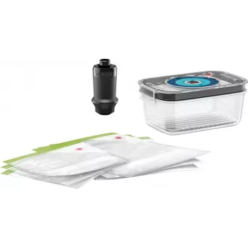 Bosch MSZV6FS1 Lebensmittel-Aufbewahrungsbehälter rechteckig Set 1 L Schwarz, Grün, Grau, Transparent