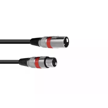 Audiokabel XLR 3-polig Omnitronic 3022050R 5m Schwarz