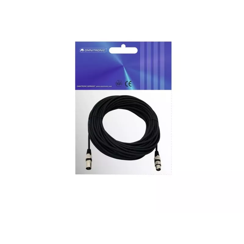 Audiokabel Omnitronic 30220590 25m XLR 3-polig Schwarz