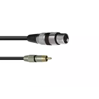 Audiokabel XLR (3-polig) RCA Omnitronic 3022075J 0,15 m Schwarz