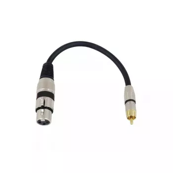 Audiokabel XLR (3-polig) RCA Omnitronic 3022075J 0,15 m Schwarz