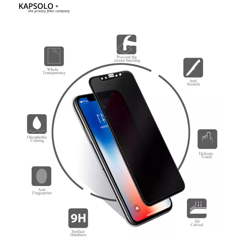 Privacy Panzerglas KAPSOLO iPhone 12 mini