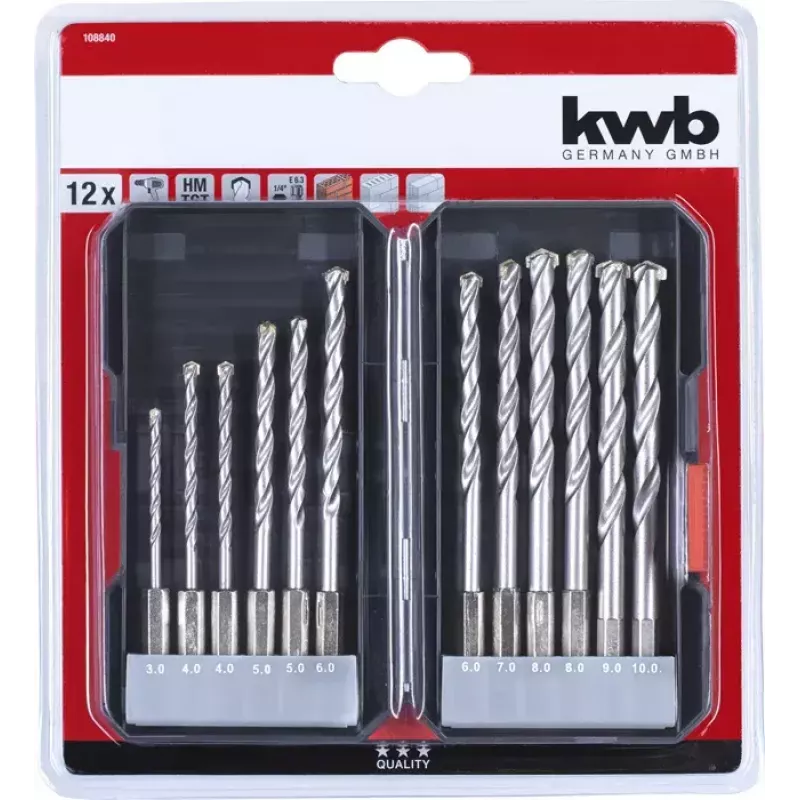 Steinbohrersatz KWB 108840 12 Stk.