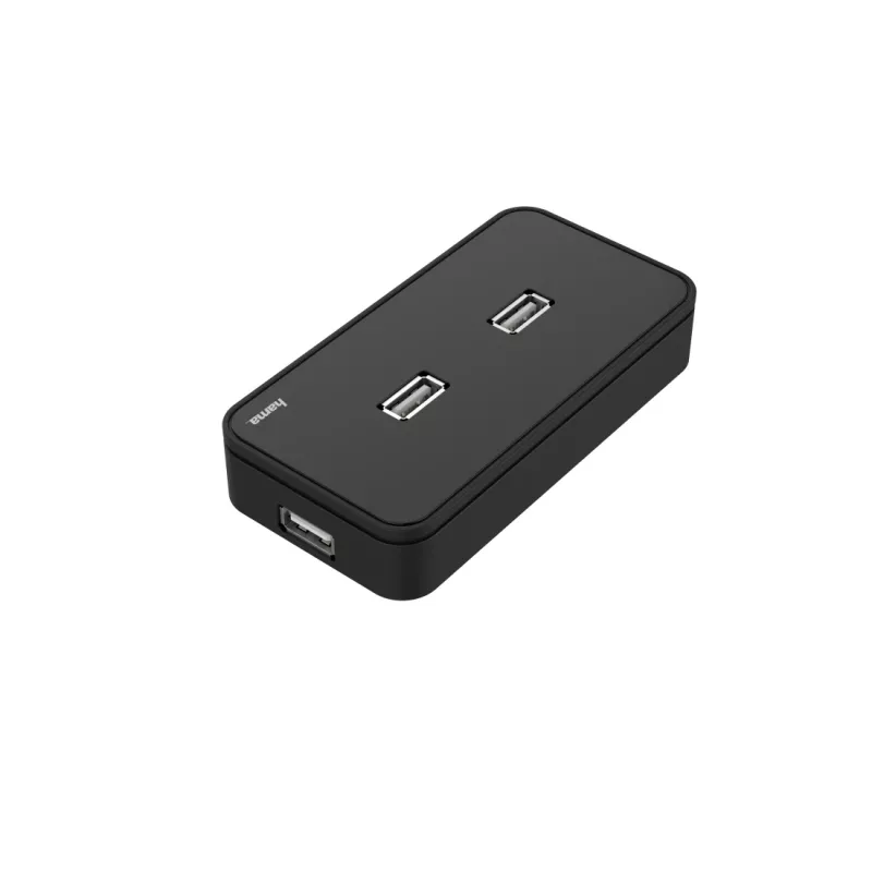 USB-Hub HAMA 00200123 — 7-Port USB 2.0-Hub, 480 Mbit/s, schwarz, 1,1 m Kabel