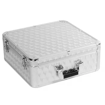 Aktenkoffer Roadinger 30122053 Sperrholz Silber für Schallplatten