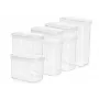 EMSA N1142900 Lebensmittel-Aufbewahrungsbehälter Rechteckig Set 8,3 L Transparent, Weiß 7 Stück