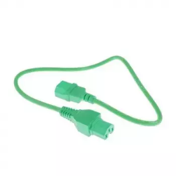 Netzkabel C14 - C15 grün 0,6 m ACT AK5302 250 V 10 A