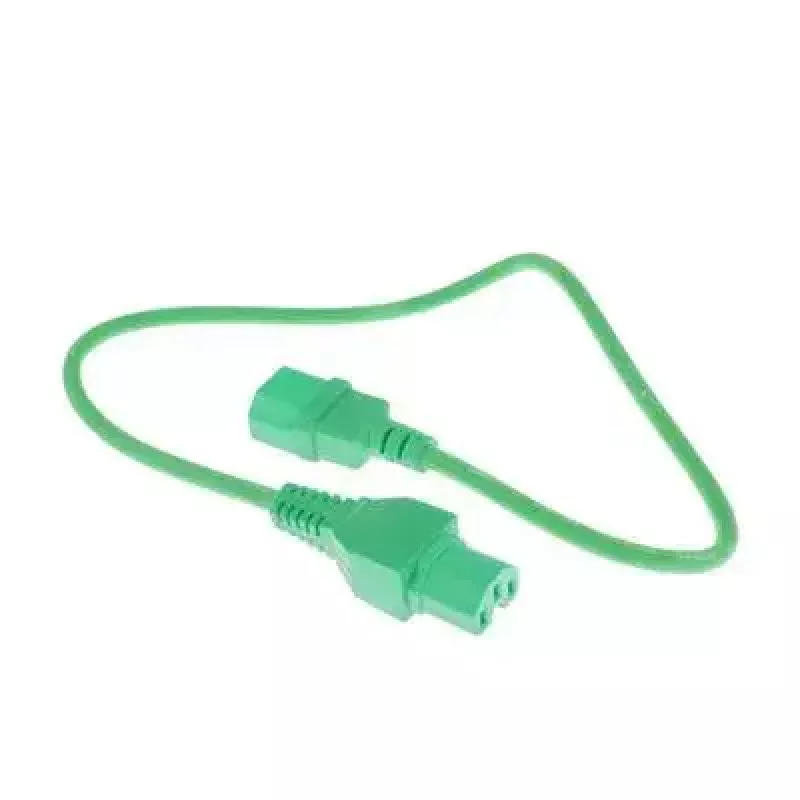 Netzkabel C14 - C15 grün 0,6 m ACT AK5302 250 V 10 A