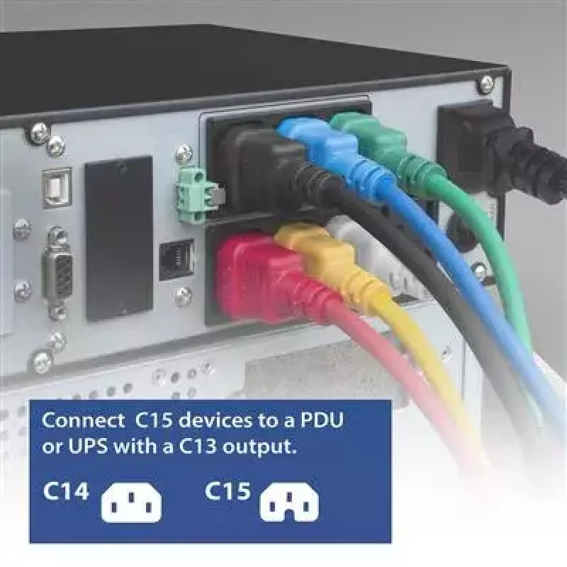 ACT Netzkabel C14 - C15 grün 2 m Kabel H05RN-F 250 V 10 A