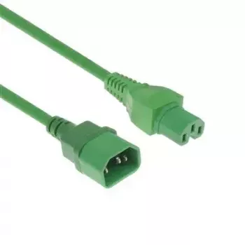 ACT Netzkabel C14 - C15 grün 2 m Kabel H05RN-F 250 V 10 A