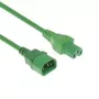 ACT Netzkabel C14 - C15 grün 2 m Kabel H05RN-F 250 V 10 A