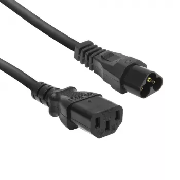 Netzkabel ACT C6 - C13 schwarz 0,2 m 250 V 2,5 A