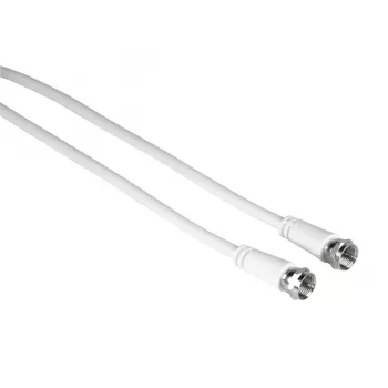 Hama 00205039 Koaxialkabel 5 m F-Stecker Weiß