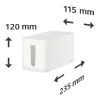 Hama Mini Schreibtisch-/Boden-Kabelbox Weiß