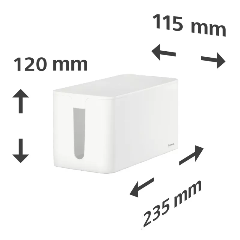 Hama Mini Schreibtisch-/Boden-Kabelbox Weiß