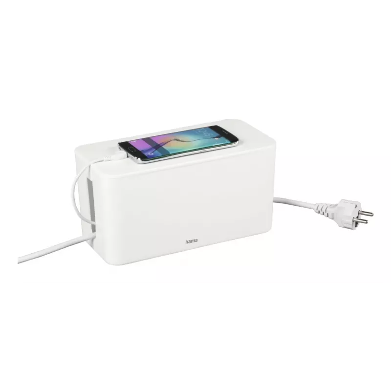 Hama Mini Schreibtisch-/Boden-Kabelbox Weiß