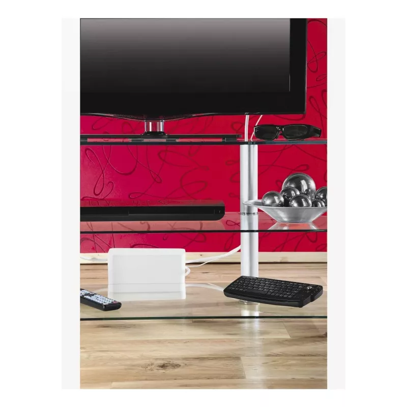 Hama Mini Schreibtisch-/Boden-Kabelbox Weiß